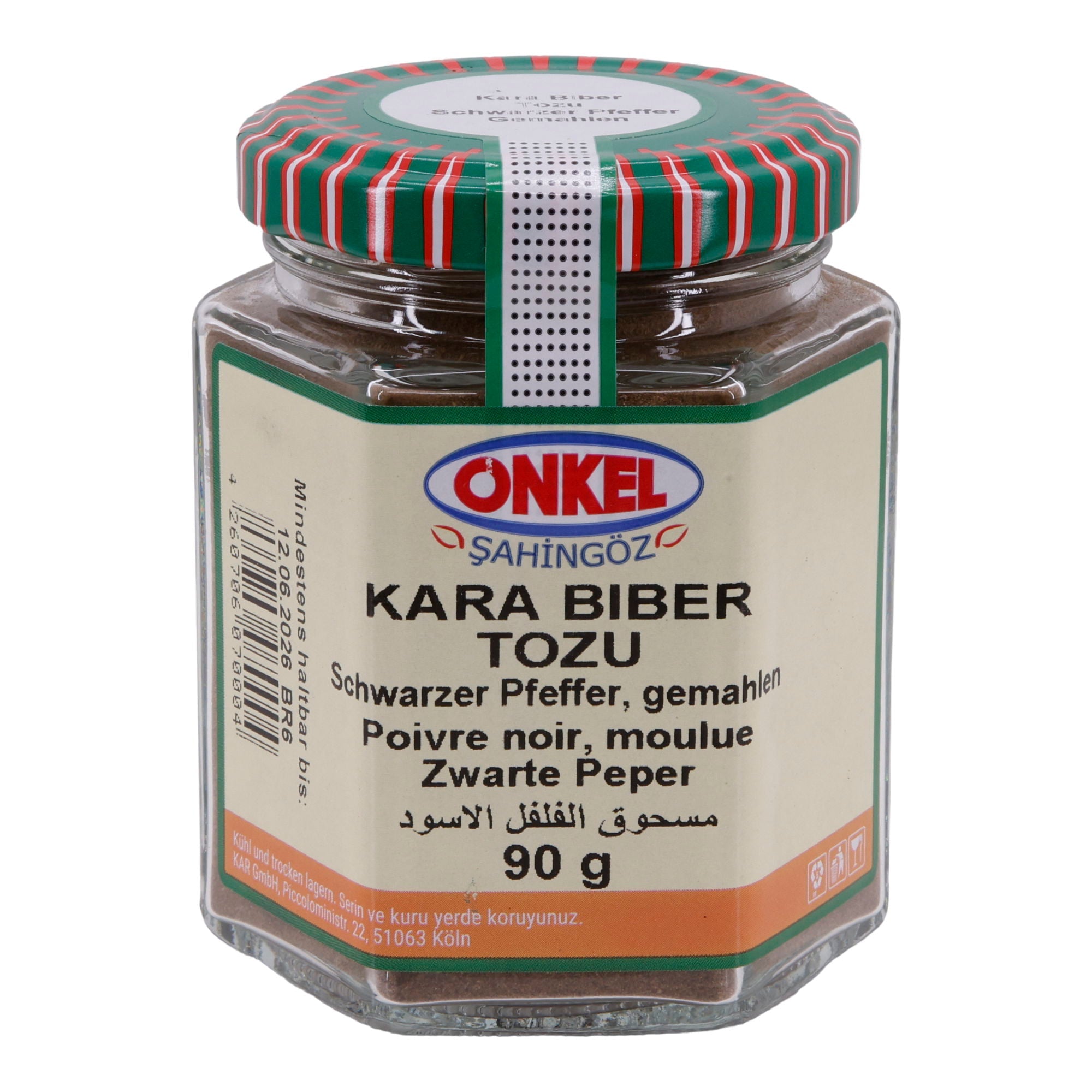 Gewürz Onkel Şahingöz Kara Biber Tozu | Gemahlener Schwarzer Pfeffer | 90 g ONKEL SAHINGÖZ